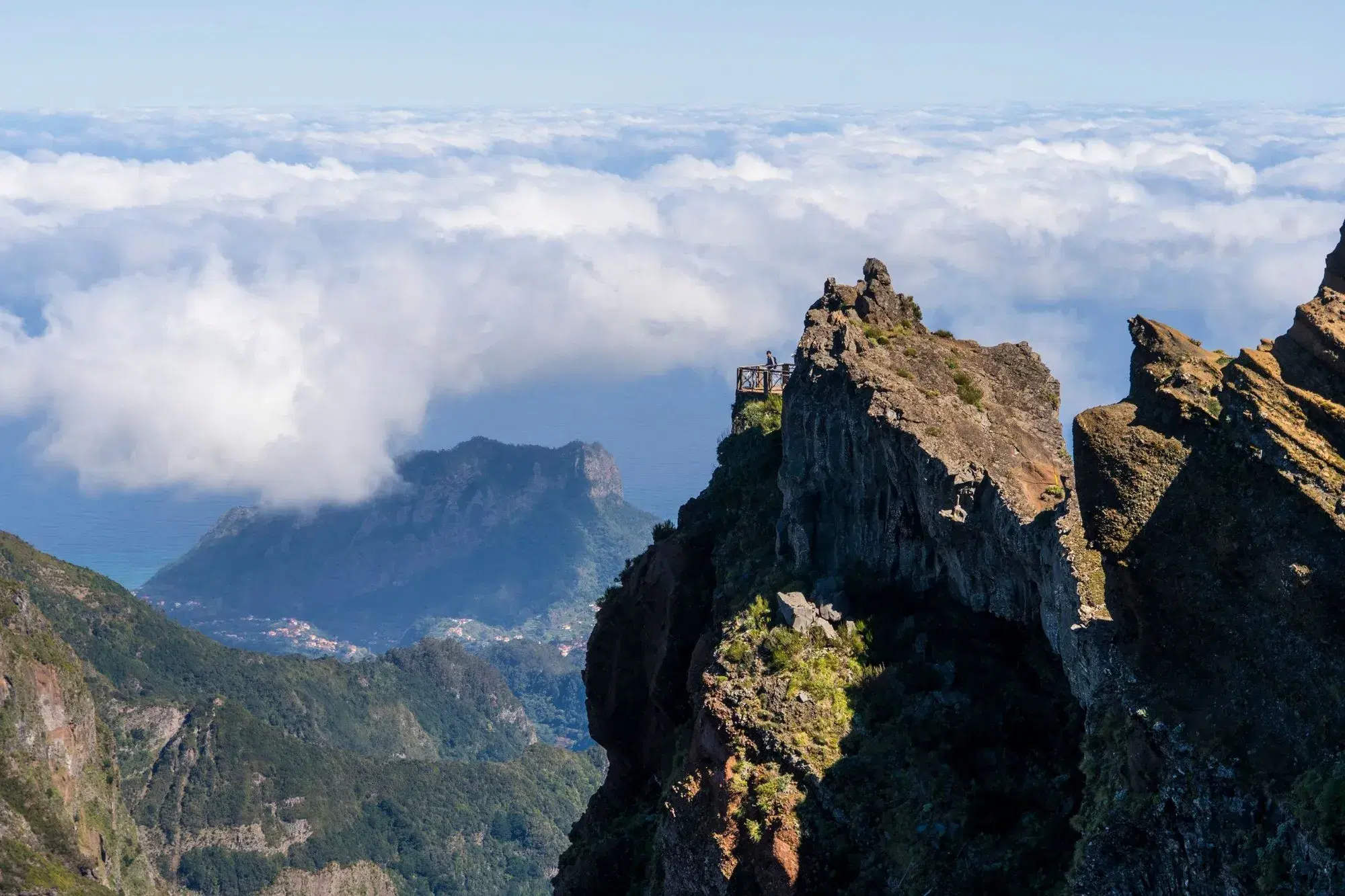 View from Pico do Arieiro over the central mountains, start of PR 1